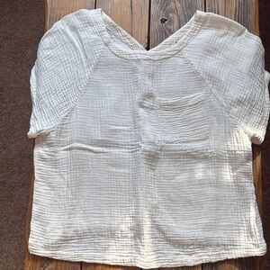Madewell cream textured top size XL